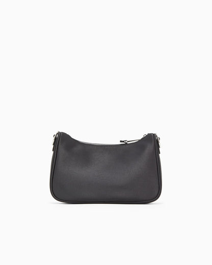 Satin shoulder bag with chain strap