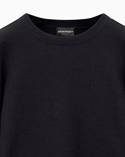 Double jersey sweatshirt with chenille tape Travel Essential