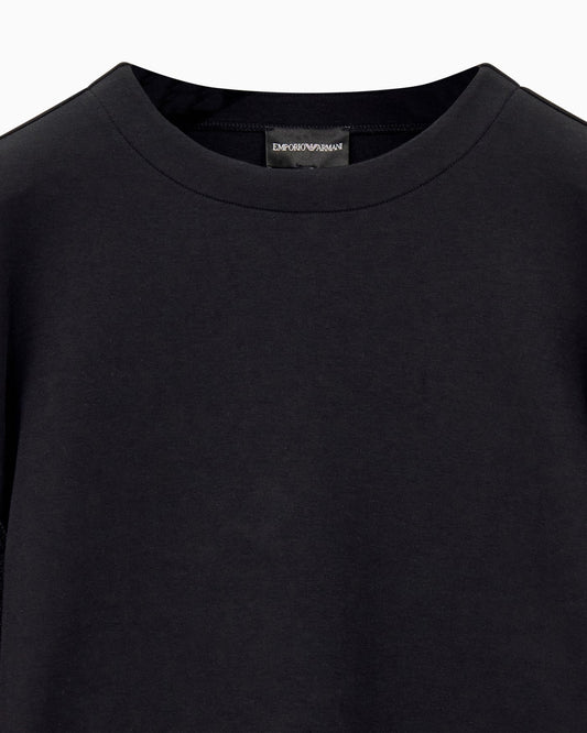 Double jersey sweatshirt with chenille tape Travel Essential
