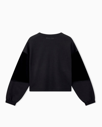 Double jersey sweatshirt with chenille tape Travel Essential