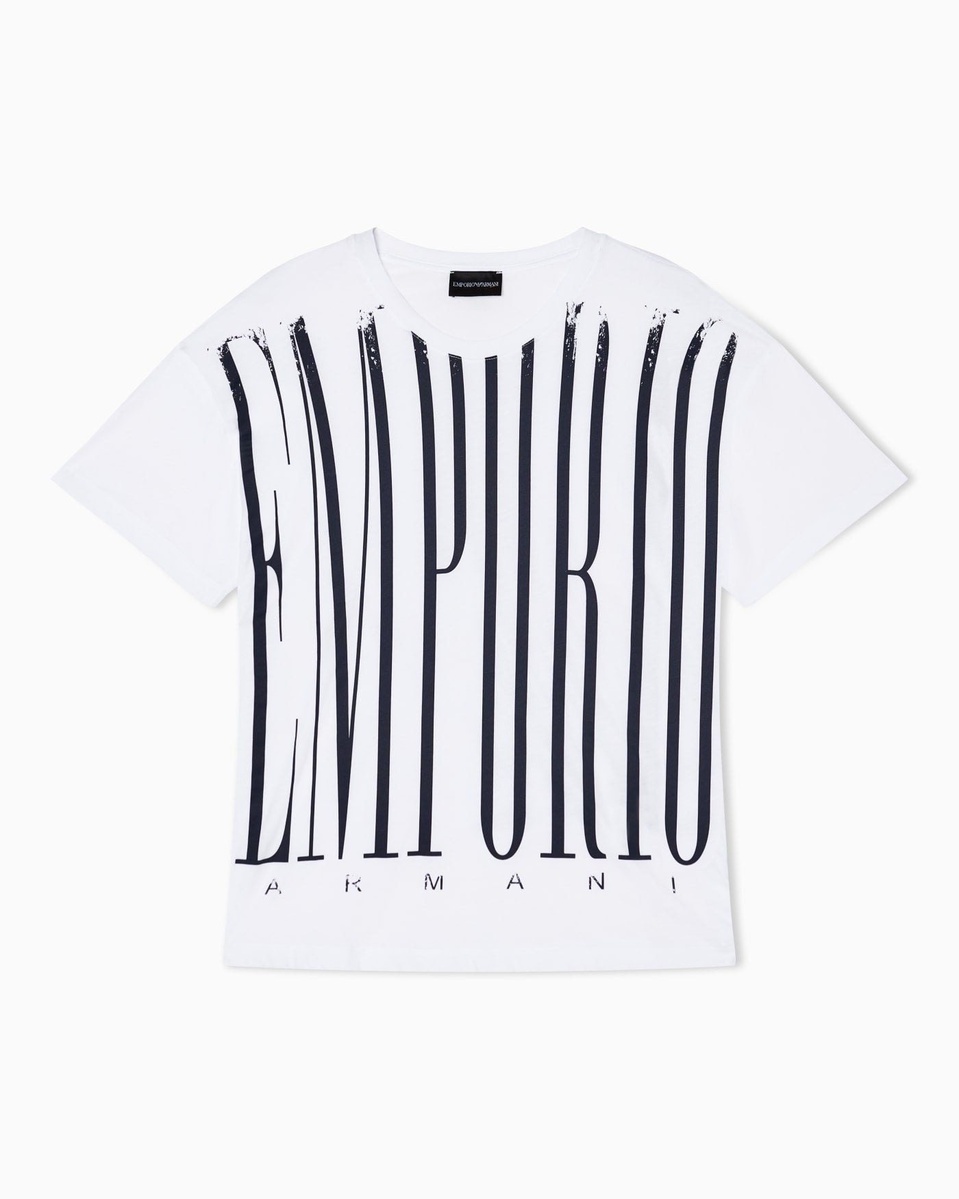 Lightweight jersey T-shirt with oversized Emporio lettering