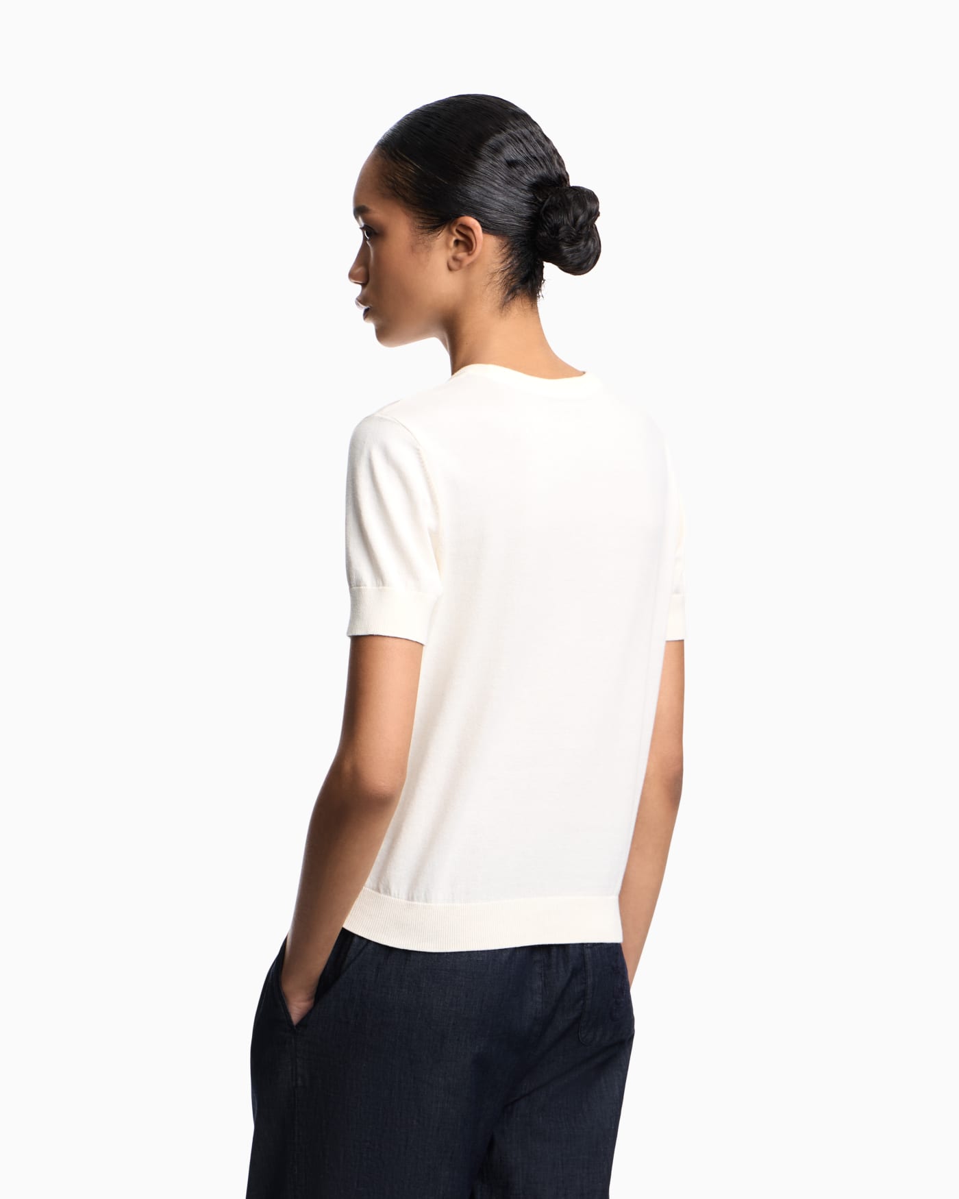 Jumper with all-over micro eagle embroidery