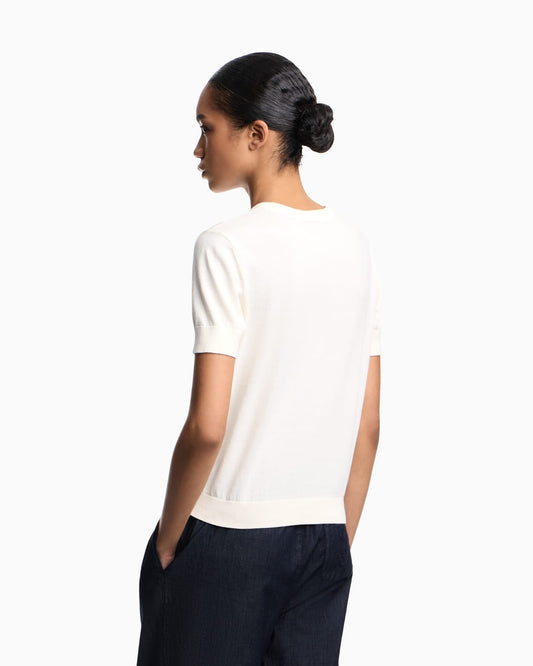 Jumper with all-over micro eagle embroidery