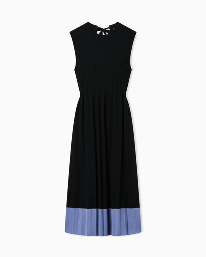 pleat-knit dress
