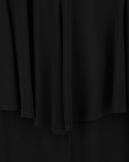 Two-piece effect crêpe dress in stretch viscose
