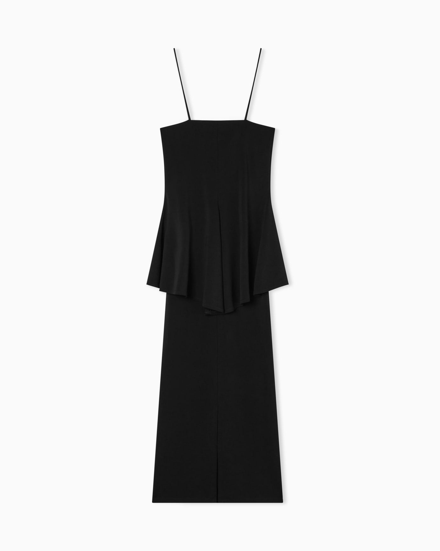 Two-piece effect crêpe dress in stretch viscose