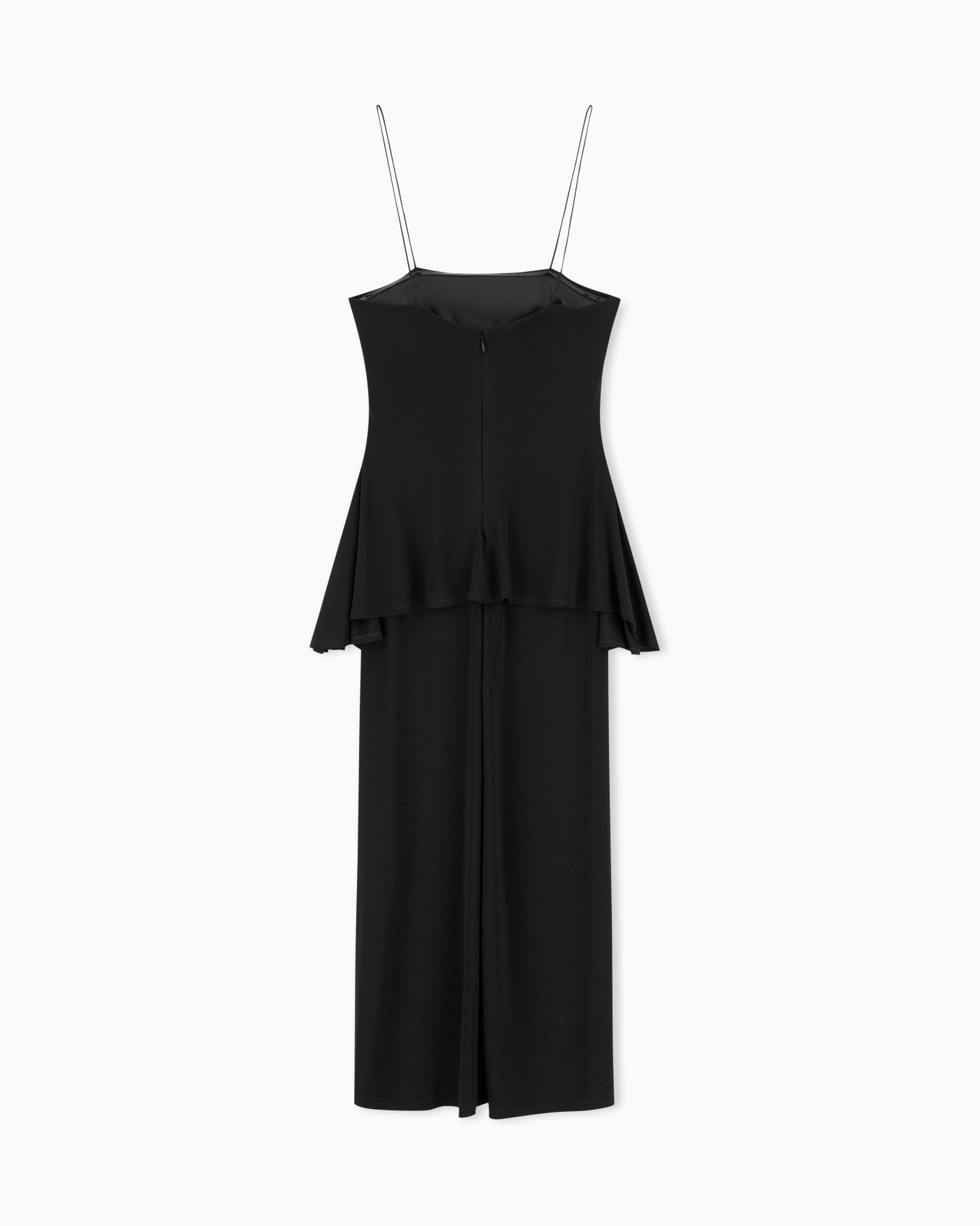 Two-piece effect crêpe dress in stretch viscose