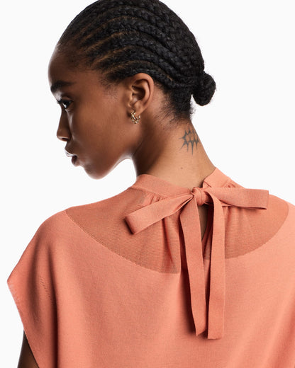 Links stitch Lyocell-blend jumper with yoke