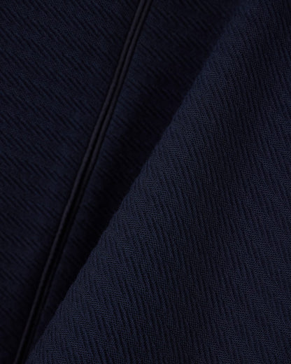 Slim-fit round-neck blazer in jacquard jersey with zipper