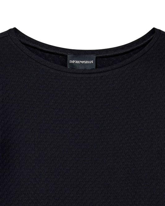 Long-sleeved jersey jumper with a jacquard relief pattern