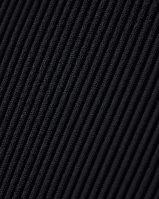 High-waisted viscose skirt with a slit and side fringe