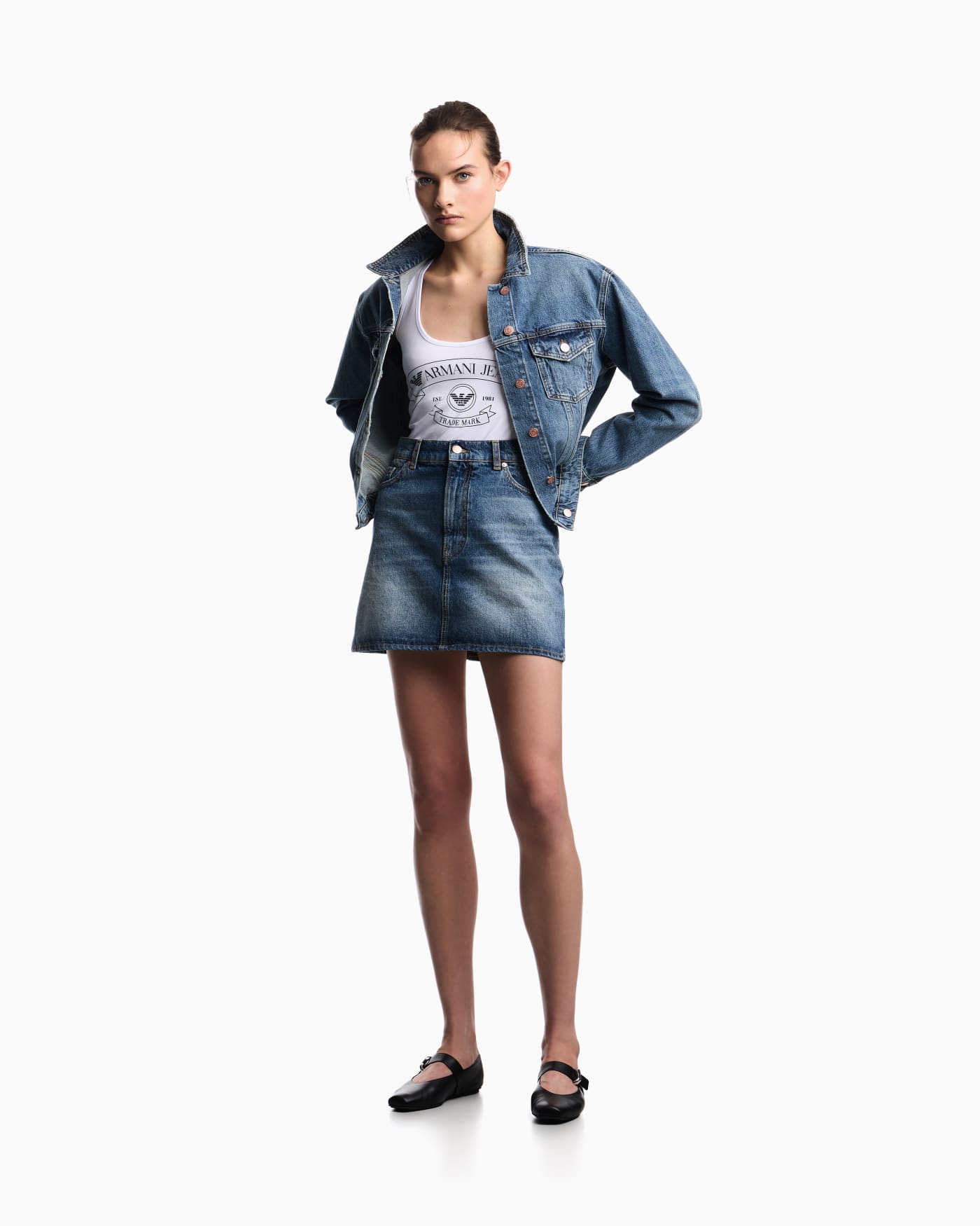 Armani Jeans printed jersey tank top