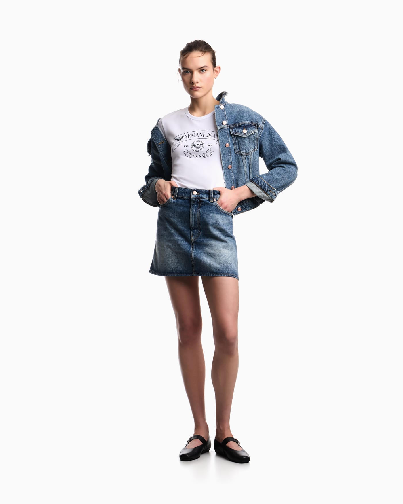 Armani Jeans jersey T-shirt with print