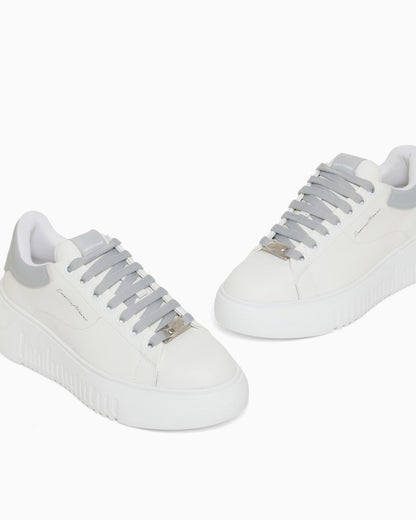 Smooth leather sneakers Icon with a thick textured sole