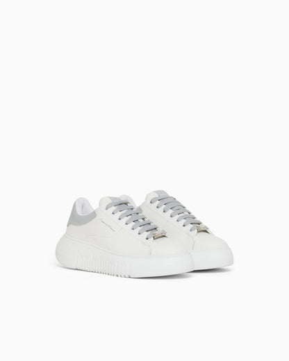 Smooth leather sneakers Icon with a thick textured sole