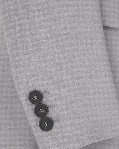 Houndstooth blazer in a viscose and virgin wool blend