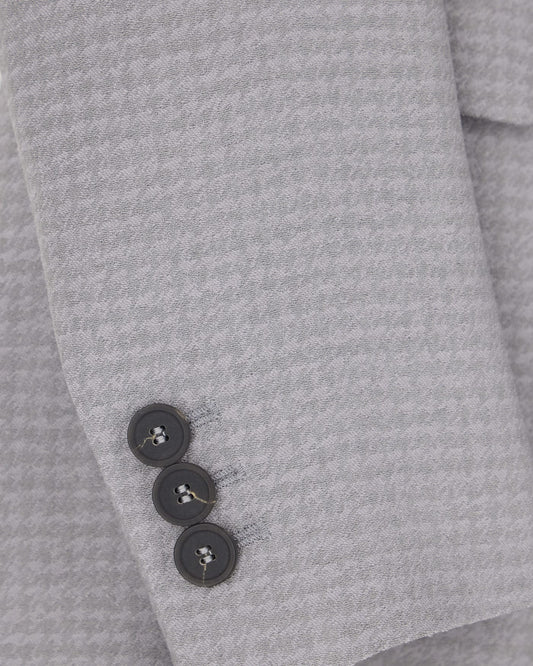 Houndstooth blazer in a viscose and virgin wool blend
