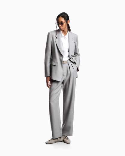 Houndstooth blazer in a viscose and virgin wool blend