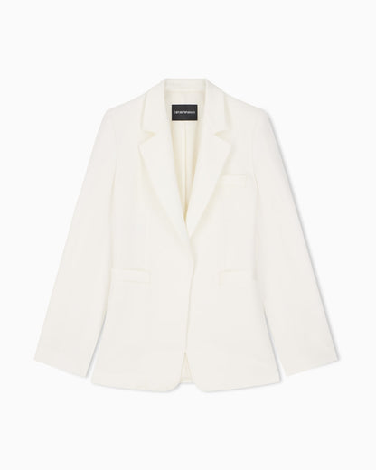 Blazer in enver satin with buttoned cuffs
