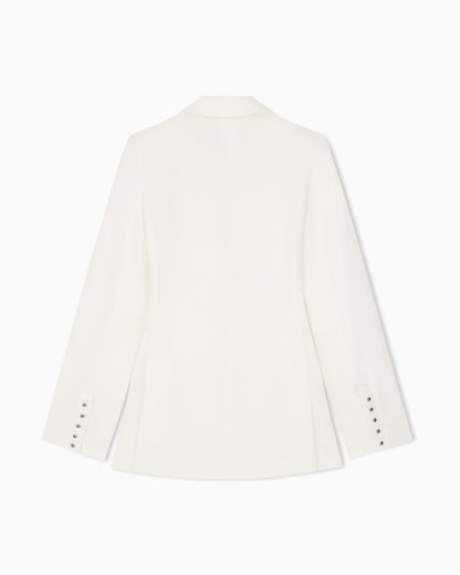 Blazer in enver satin with buttoned cuffs