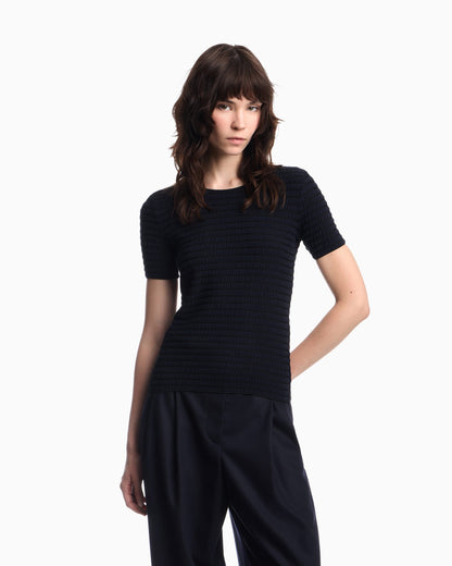 Slim-fit striped jacquard jersey shirt Signature Capsule