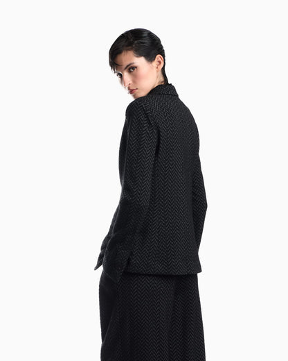 Chevron jacquard jersey jacket Signature Capsule