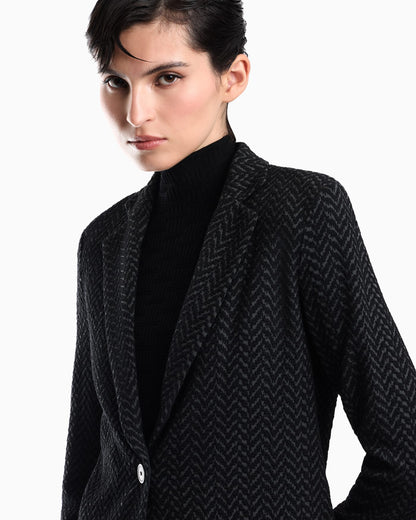 Chevron jacquard jersey jacket Signature Capsule