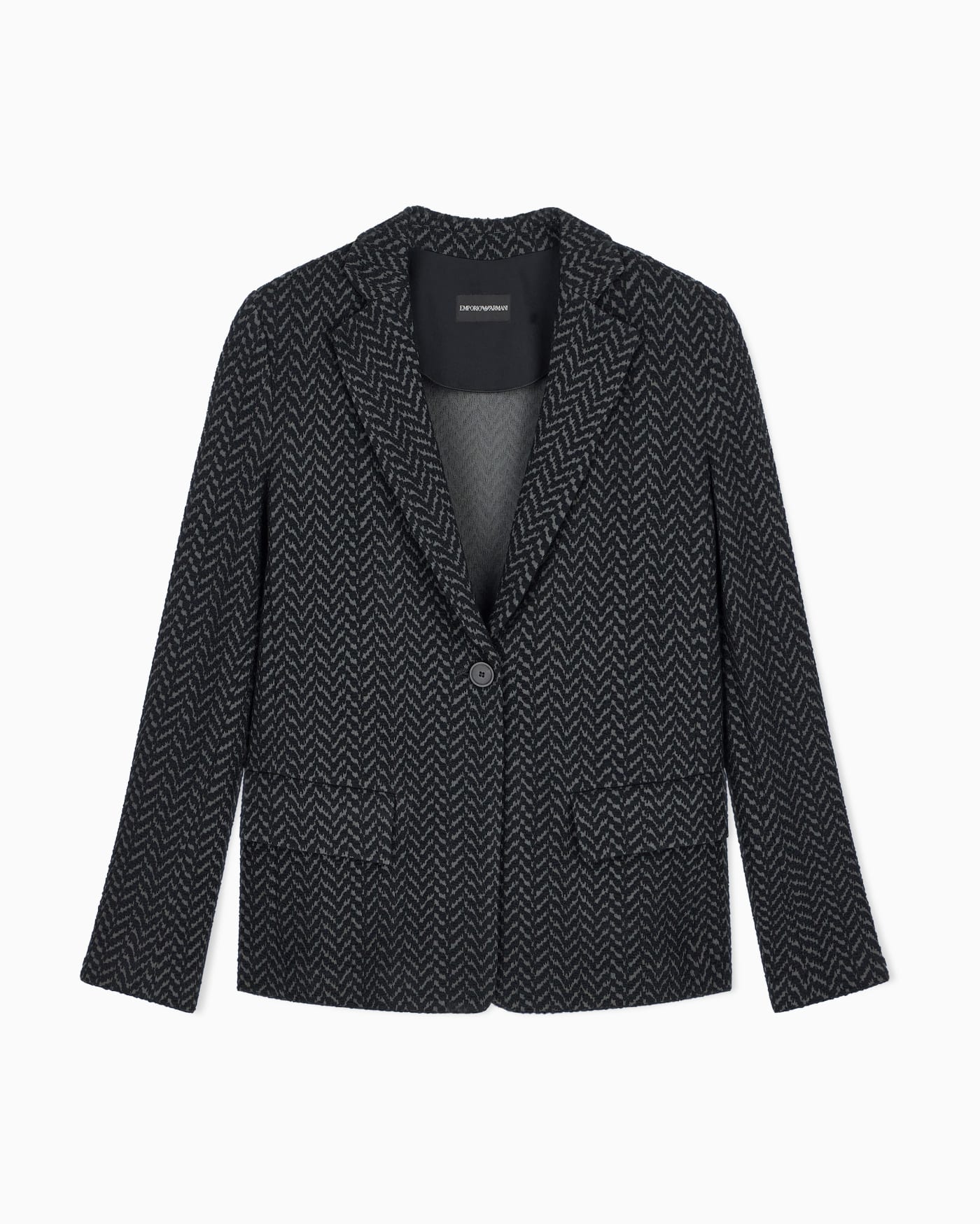 Chevron jacquard jersey jacket Signature Capsule