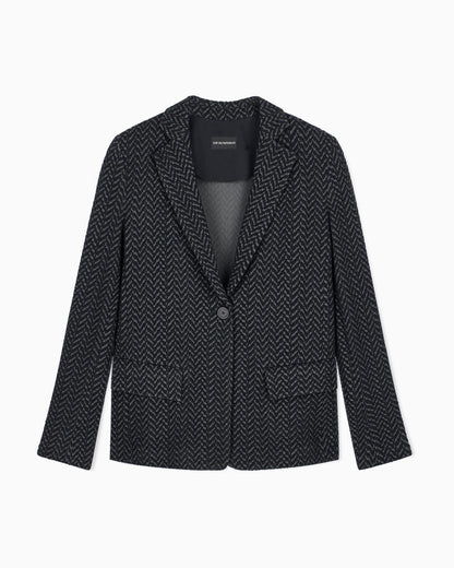 Chevron jacquard jersey jacket Signature Capsule