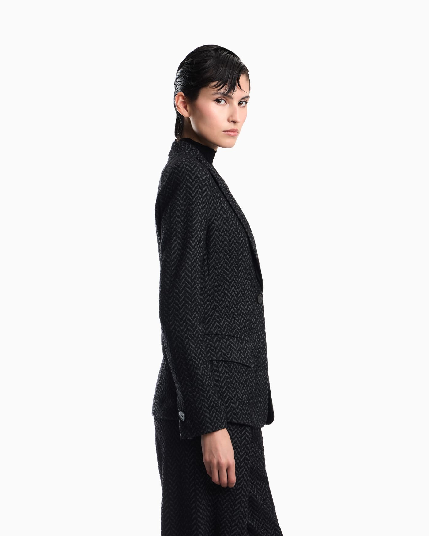 Chevron jacquard jersey jacket Signature Capsule