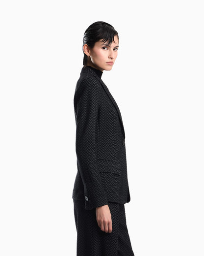 Chevron jacquard jersey jacket Signature Capsule