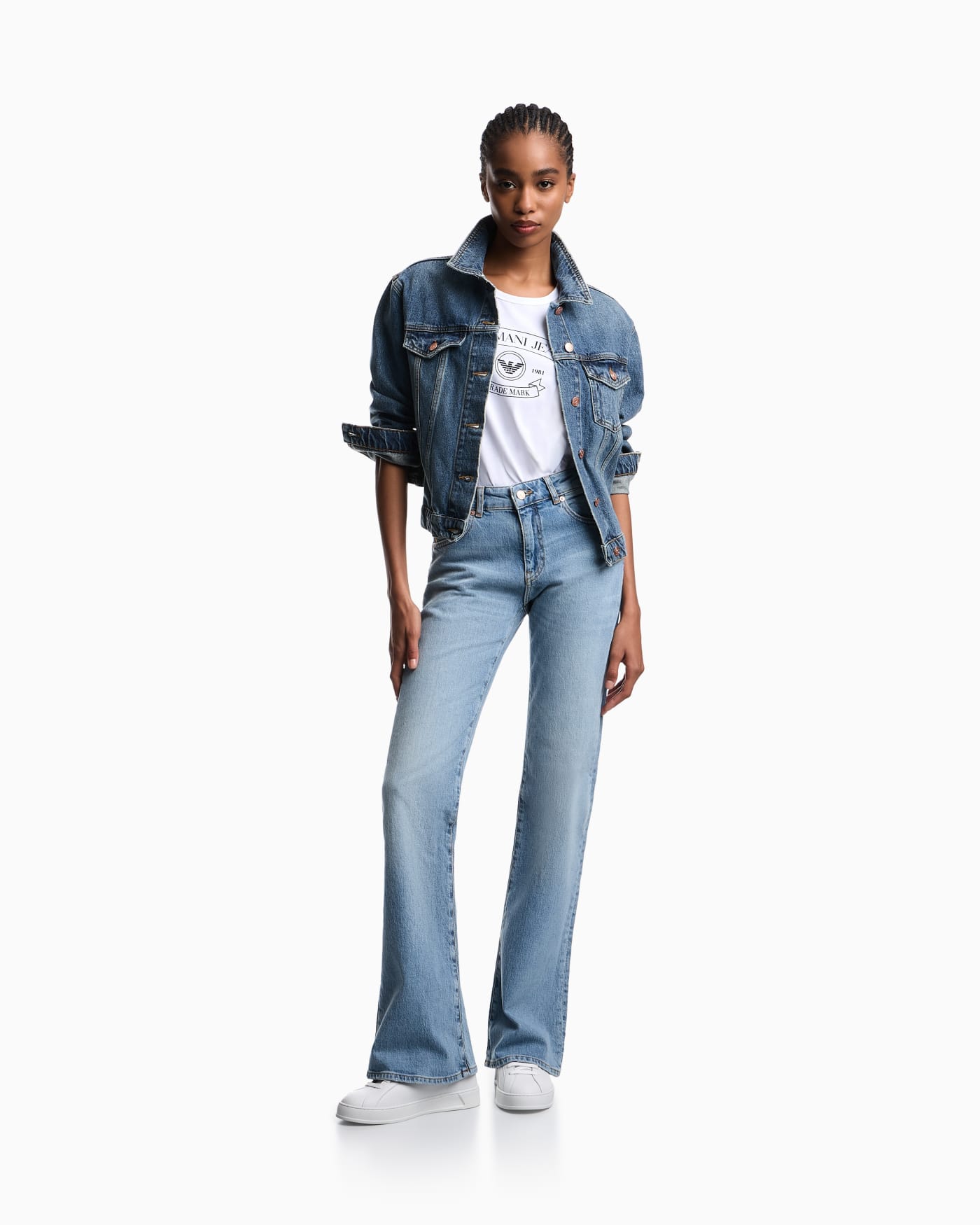 Jeans J7J bootcut fit in stretch denim Armani Jeans
