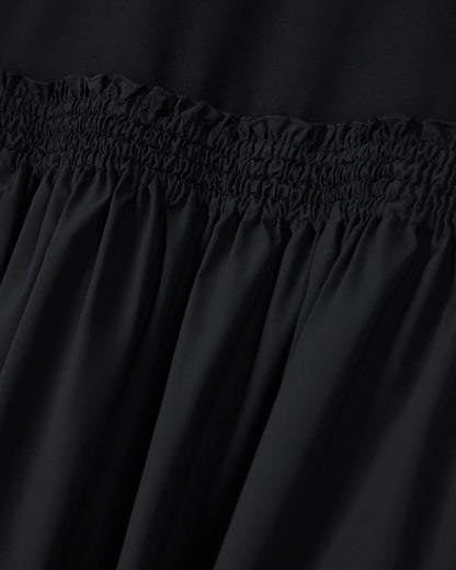 Sleeveless maxi dress in viscose with elasticized waist