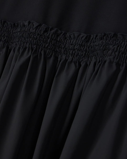 Sleeveless maxi dress in viscose with elasticized waist