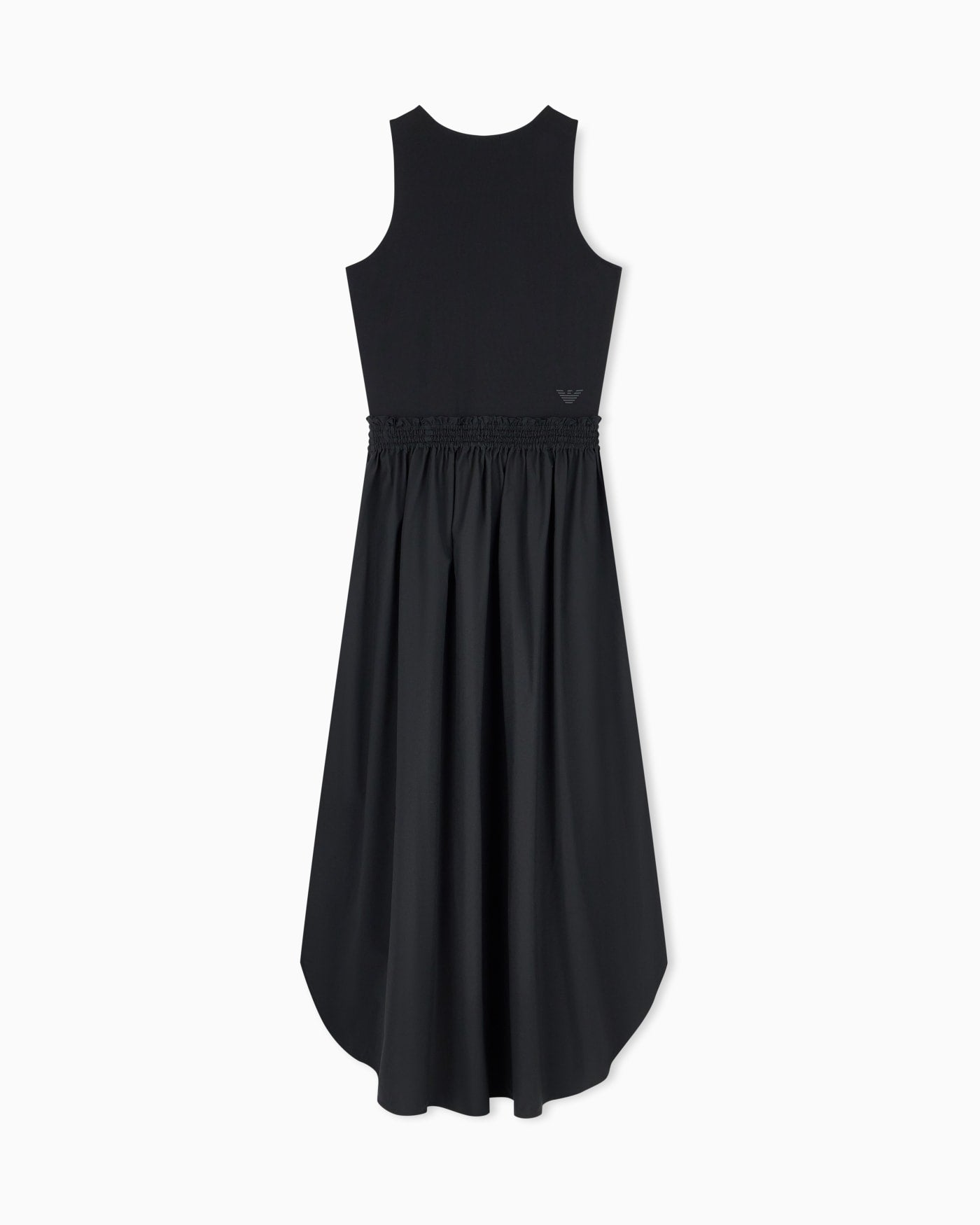 Sleeveless maxi dress in viscose with elasticized waist
