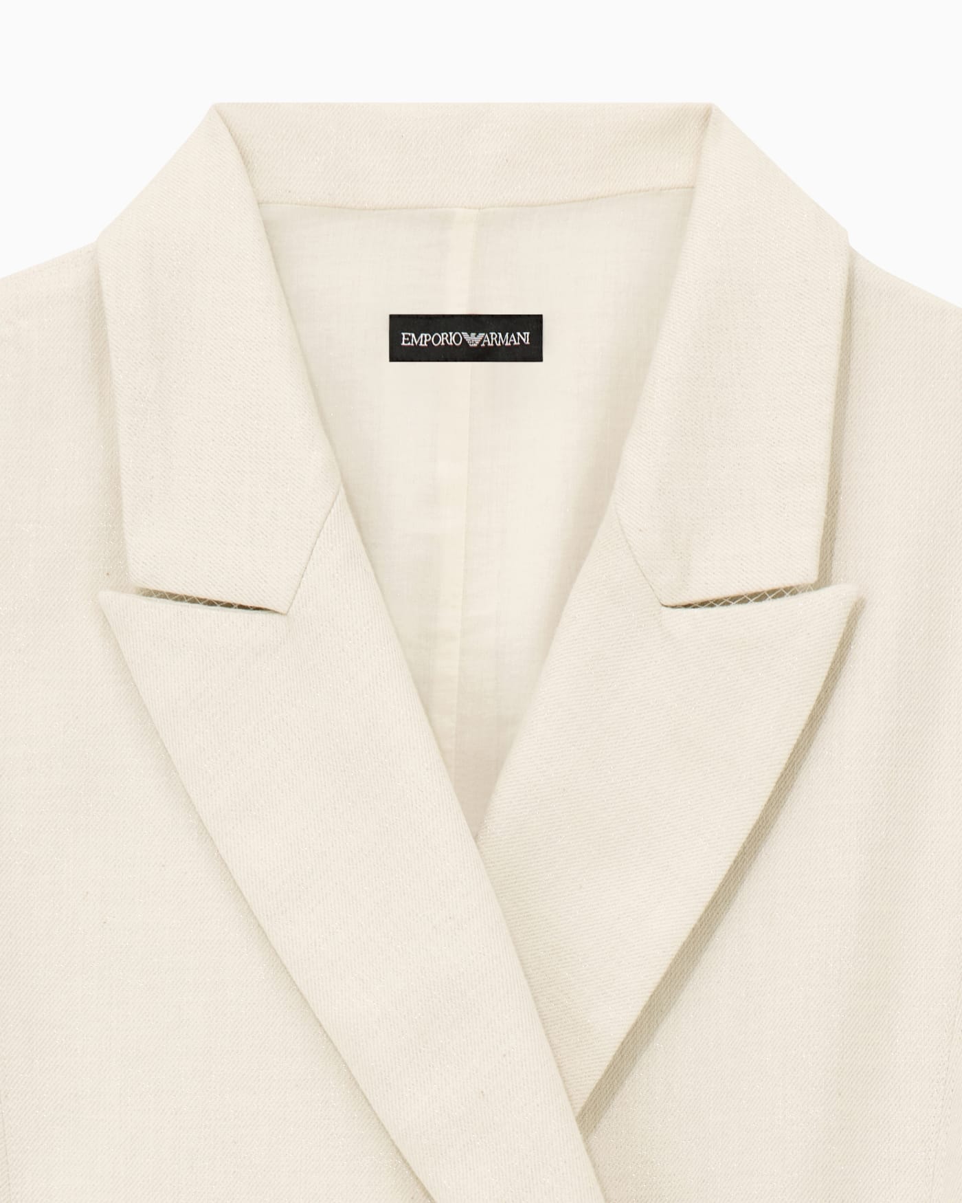 Waistcoat in cotton and viscose Lurex drill with lapels