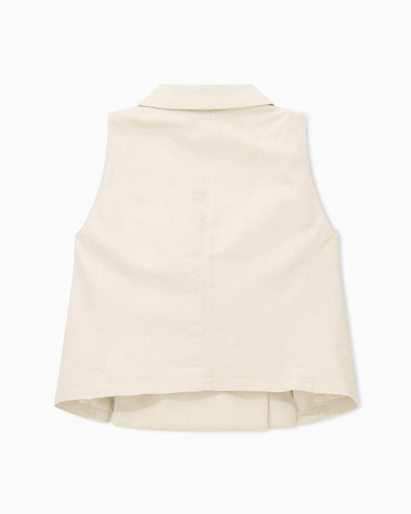 Waistcoat in cotton and viscose Lurex drill with lapels