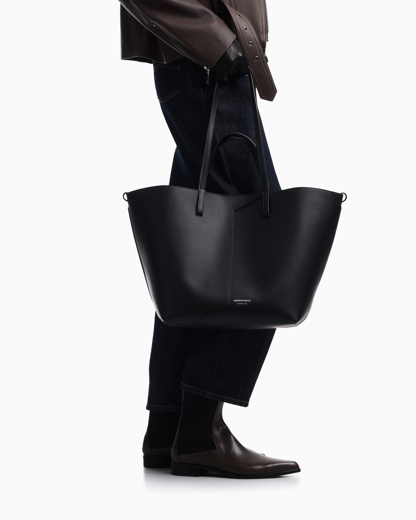 Emporio Armani 1981 leather shopper bag