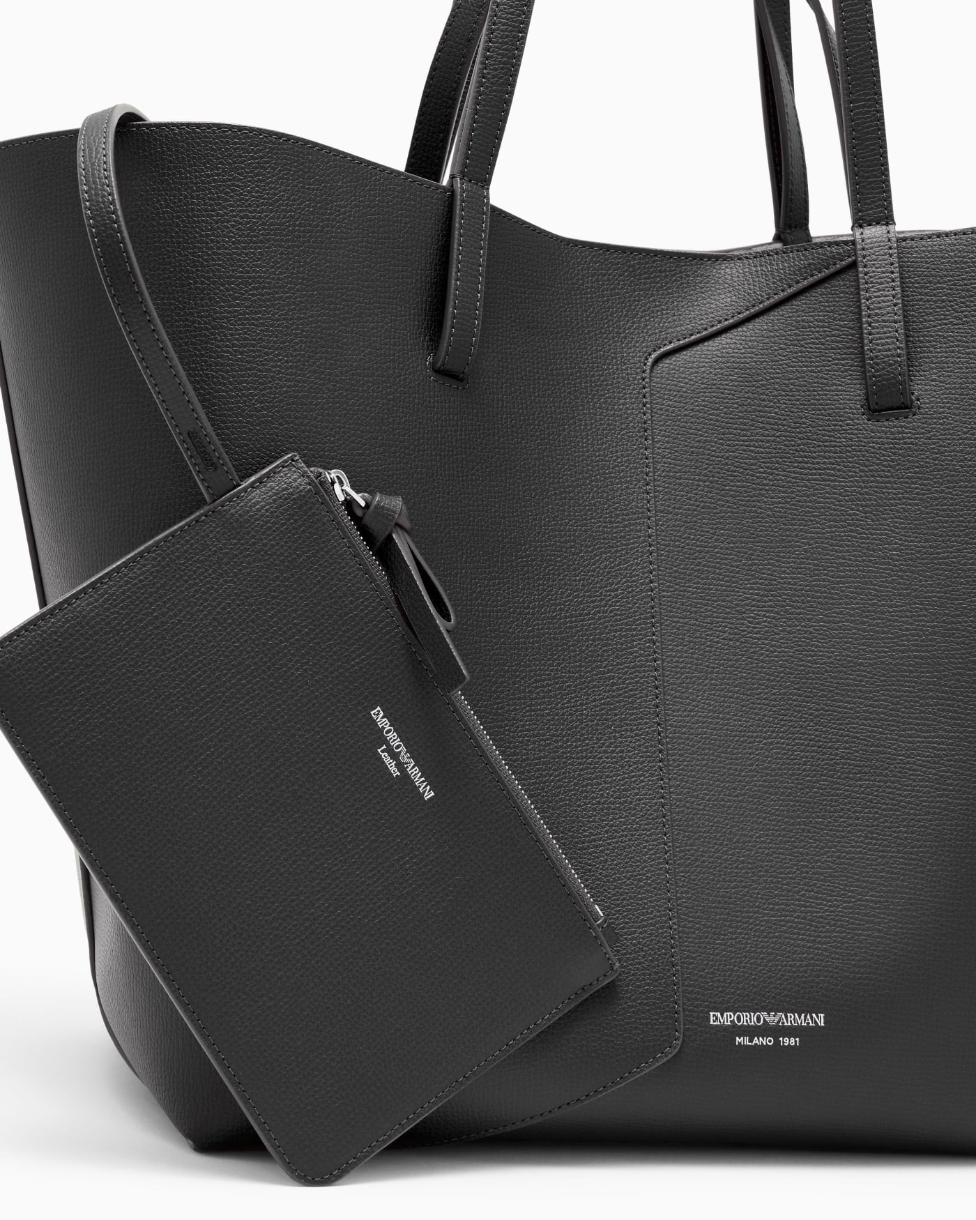 Emporio Armani 1981 leather shopper bag