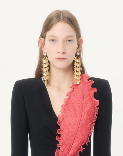 Embroidered Cady Couture Gown