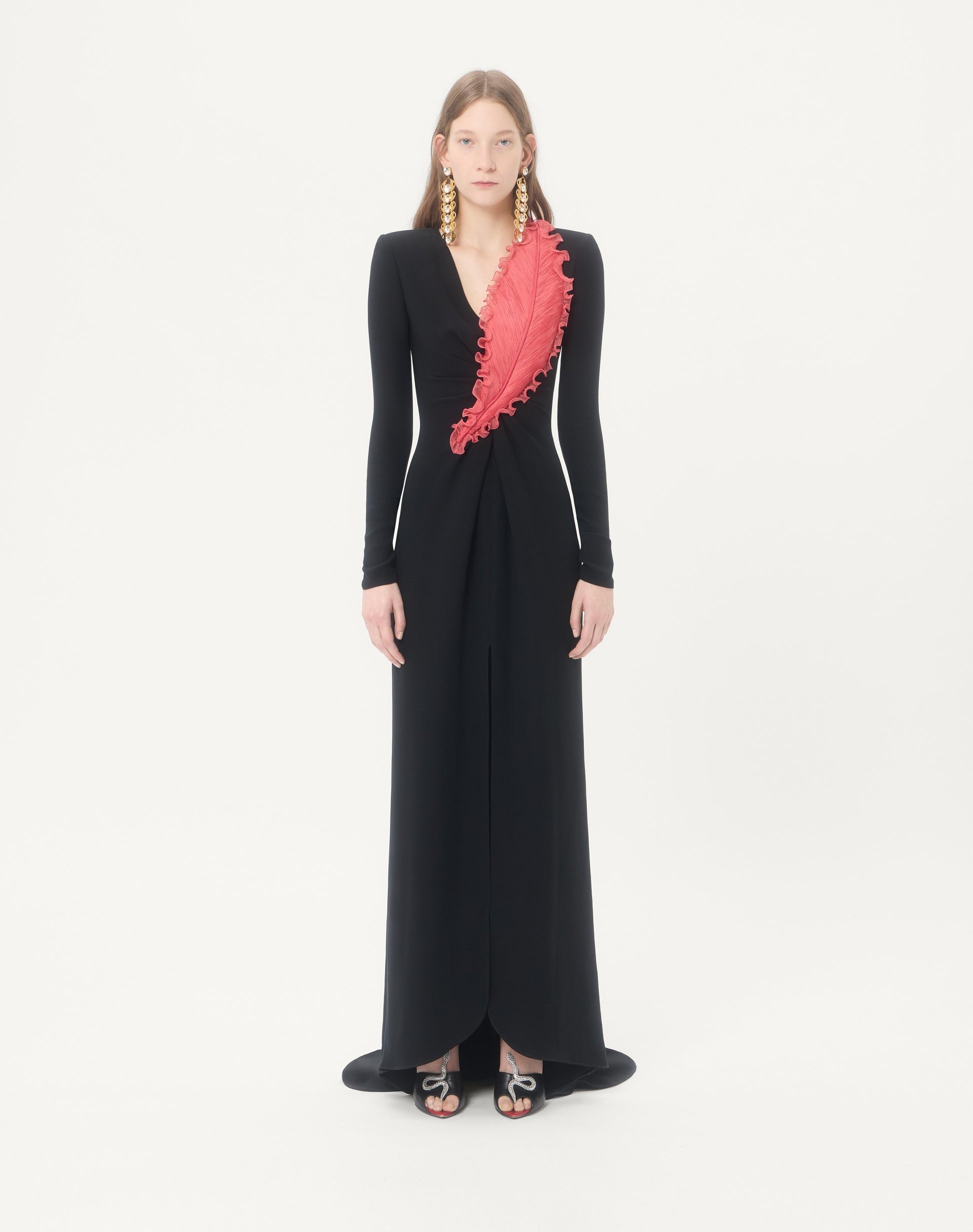 Embroidered Cady Couture Gown