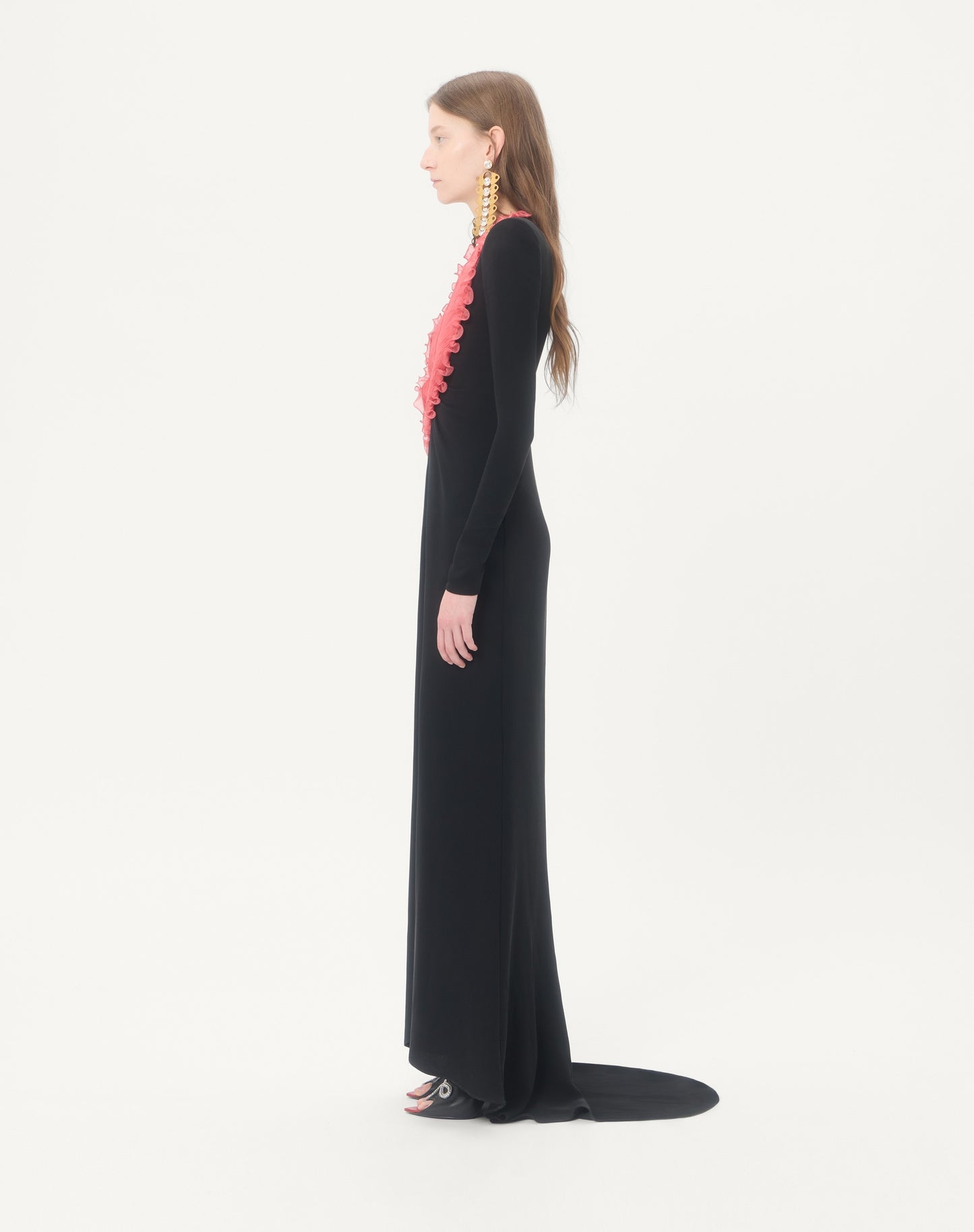 Embroidered Cady Couture Gown