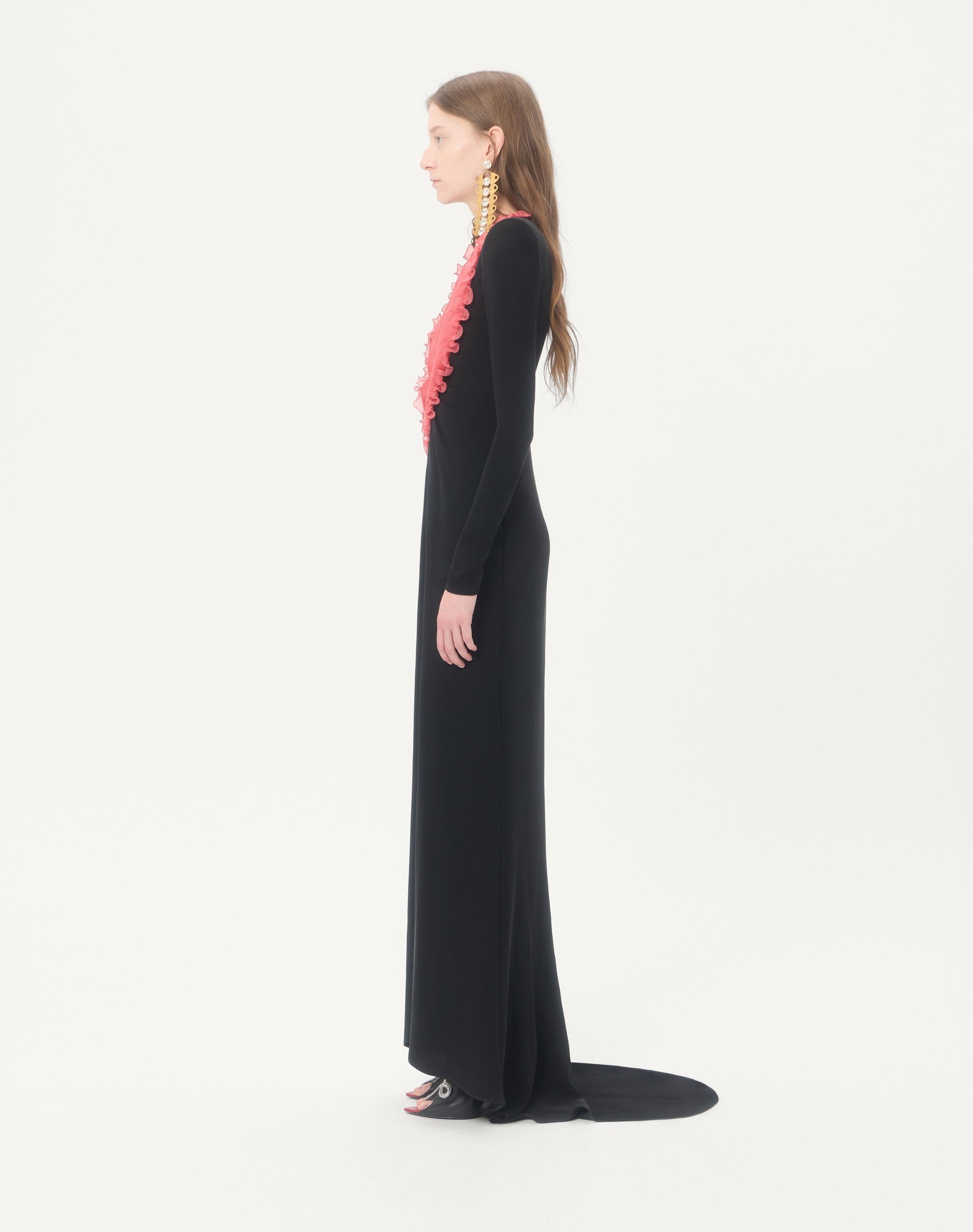 Embroidered Cady Couture Gown
