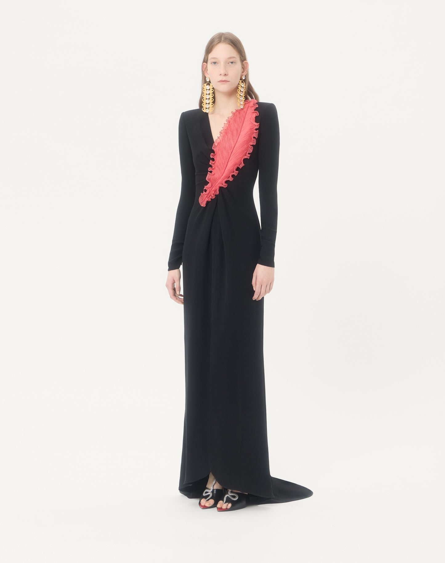 Embroidered Cady Couture Gown