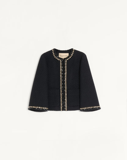 Embroidered Canestrello Tweed Jacket