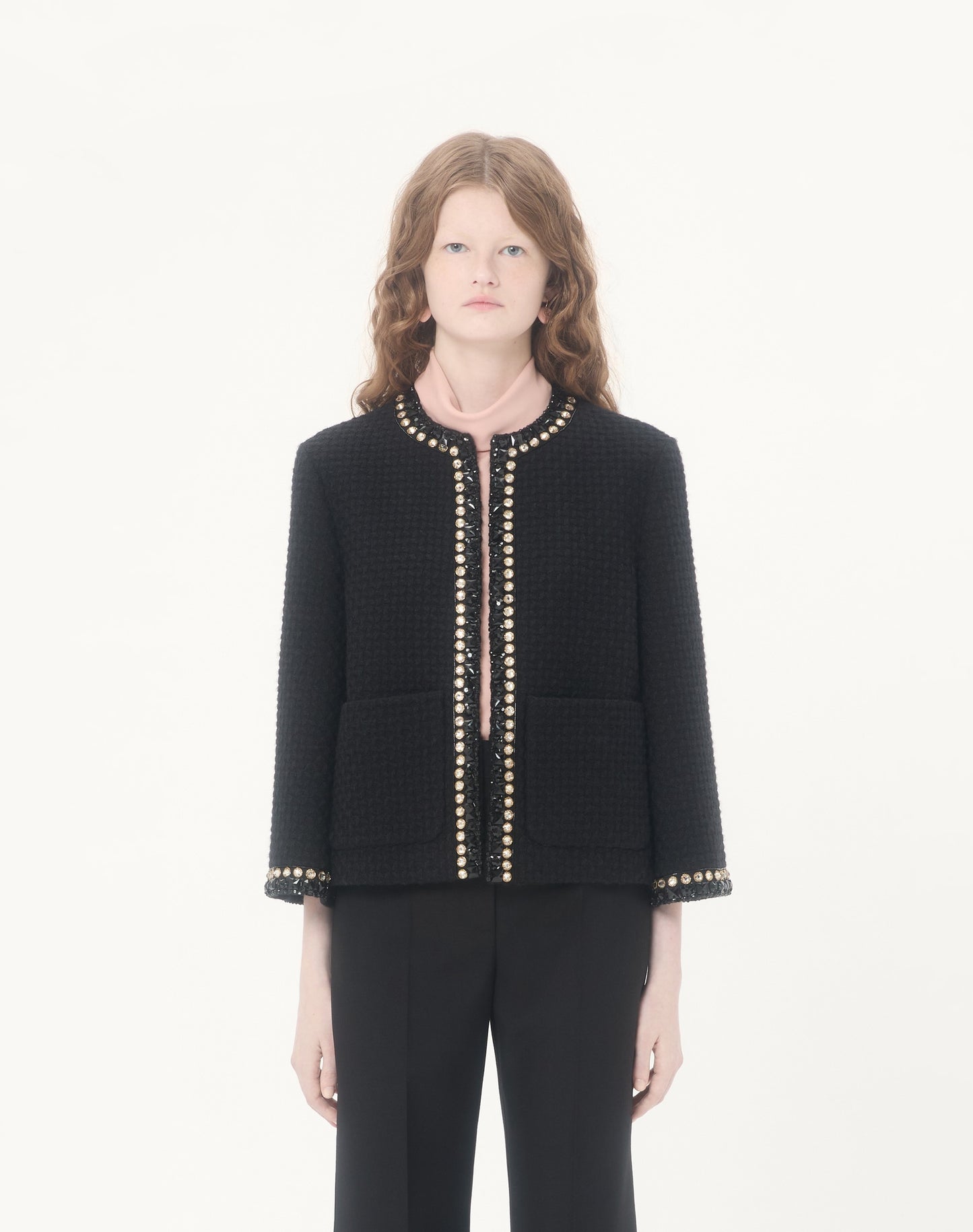 Embroidered Canestrello Tweed Jacket