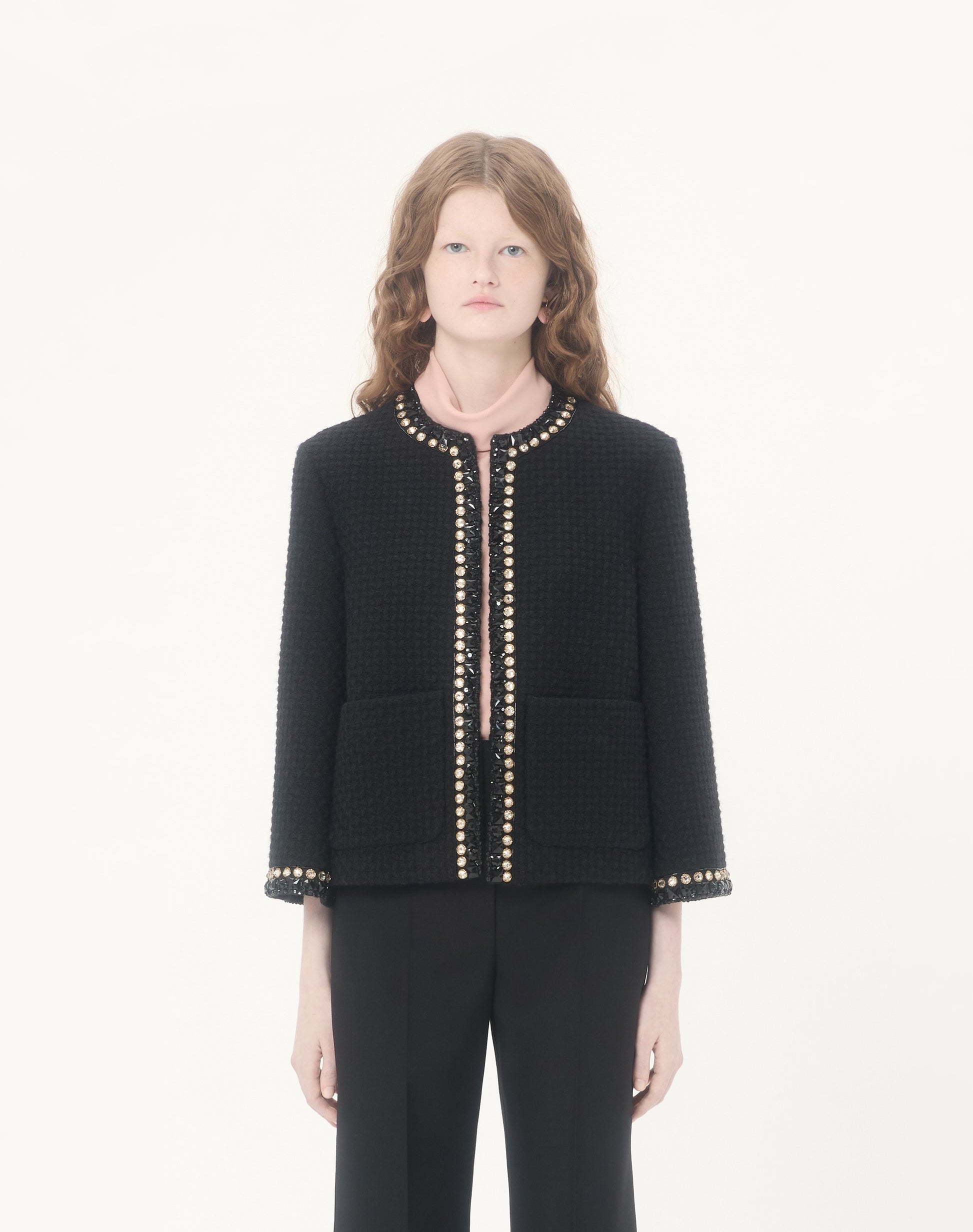 Embroidered Canestrello Tweed Jacket