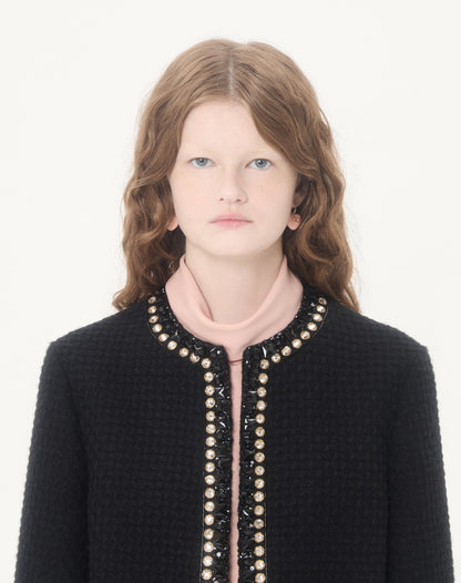 Embroidered Canestrello Tweed Jacket