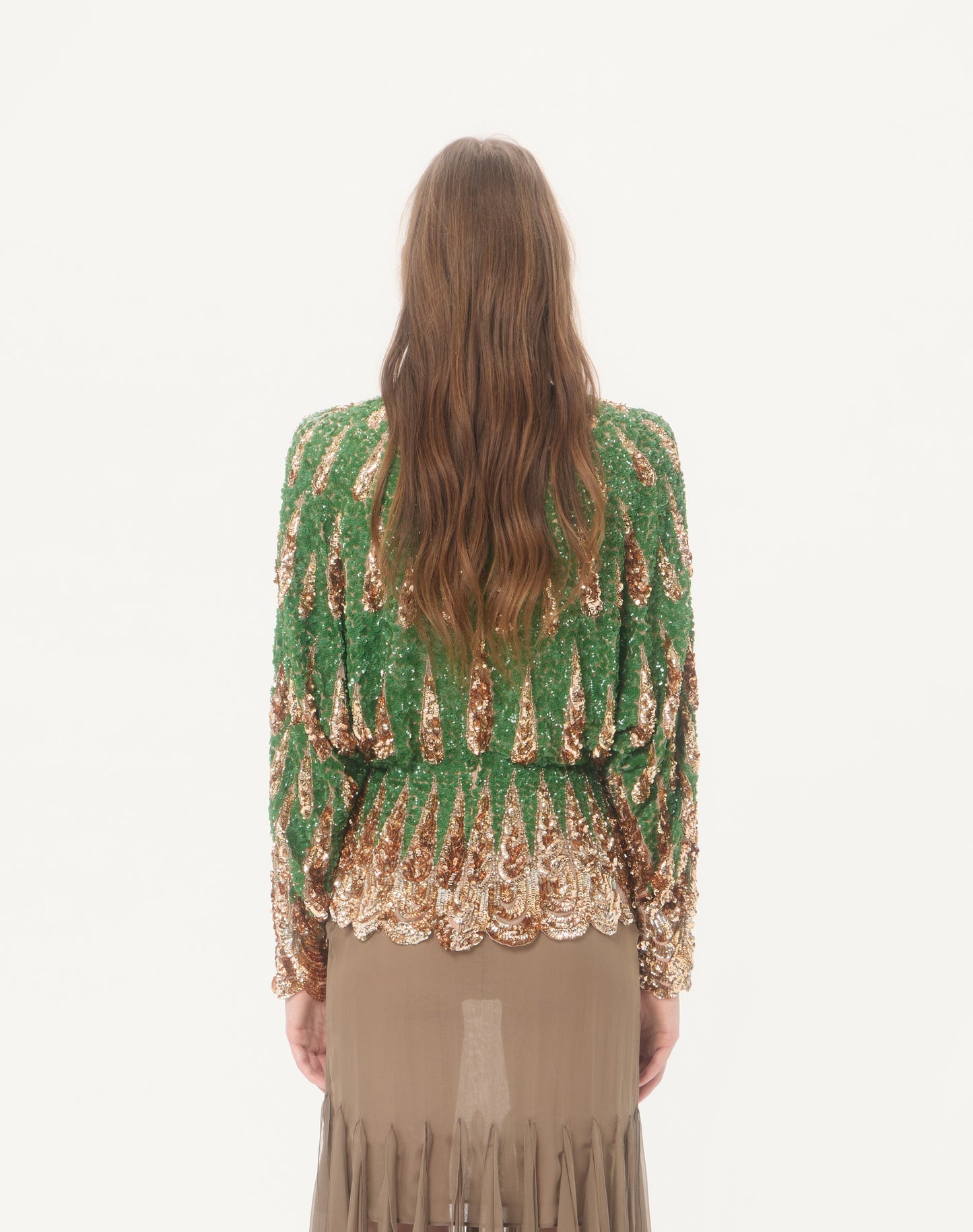 Embroidered Chiffon Top