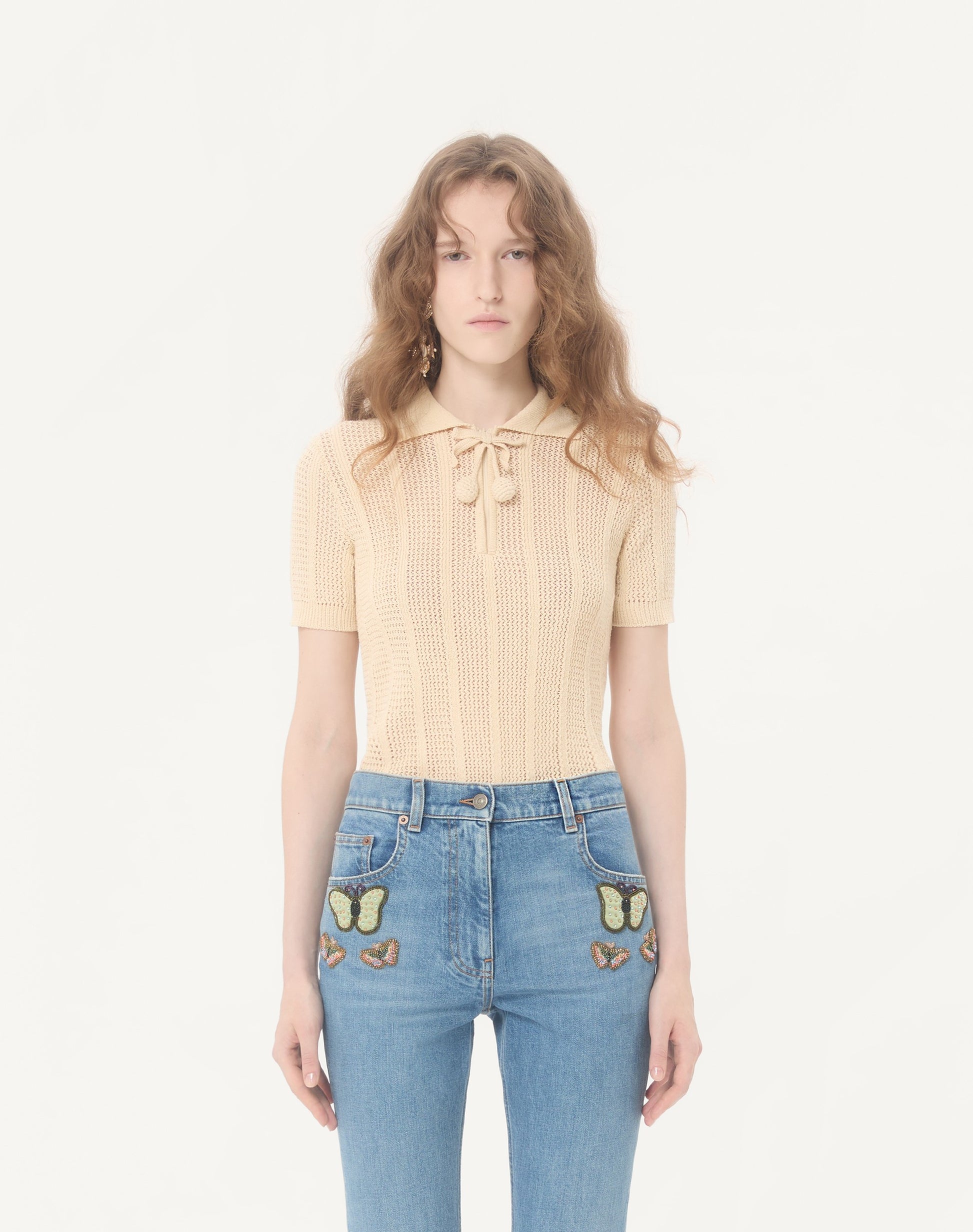 Embroidered Cotton Knit Polo